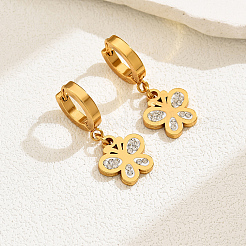 Модные классические серьги-кольца из нержавеющей стали 201 в форме бабочки&nbsp;MR2941