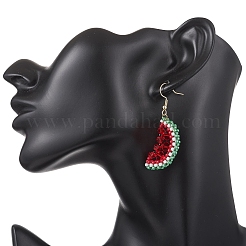 Серьги-подвески в форме арбуза из нержавеющей стали 304&nbsp;EJEW-MZ00652