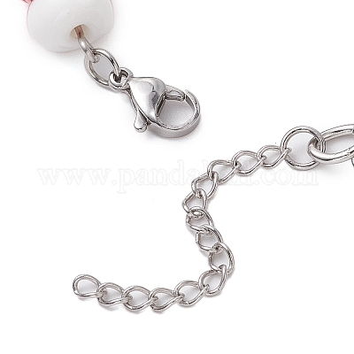 Рождественская тематика ручной работы ламповые и сплав снежинки подвески браслеты BJEW-TA00561-1