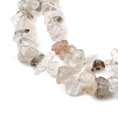 Натуральные разноцветные нити рутилированных кварцевых бусин&nbsp;LS-G-H315-A08-01-1