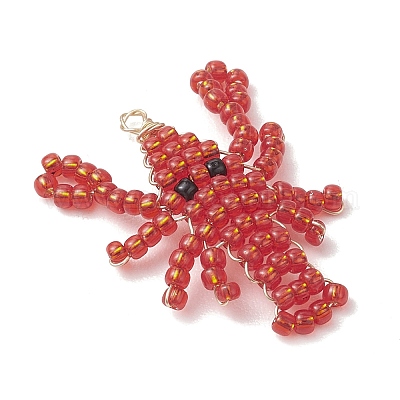 Стеклянные подвески из бисера&nbsp;PALLOY-MZ01254-01-1