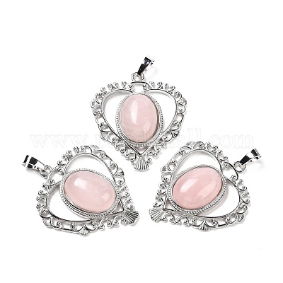 Природного розового кварца подвески G-I322-04P-12-1