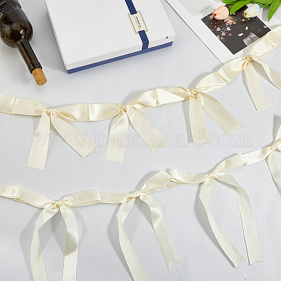 2 стиль баннеры с бантом из ткани&nbsp;AJEW-SP0002-70C-1