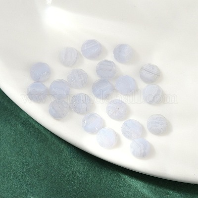 Натуральный голубой агат шнурка кабошоны&nbsp;G-B146-01B-1