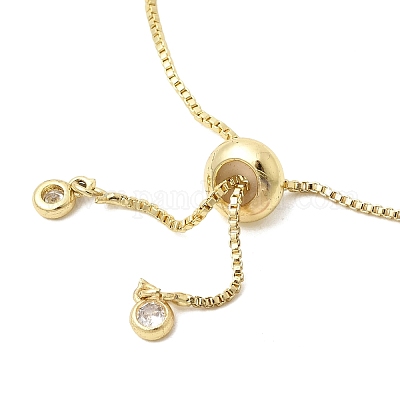 Изготовление браслетов с цепочкой-слайдером из латуни и инкрустацией кубическим цирконием.&nbsp;MAK-K024-02G-03-1