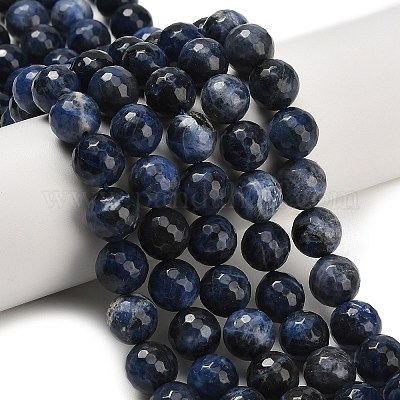 Природный содалит бисер нитей&nbsp;G-C280-B02-12mm-1