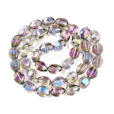 Стеклянные бусины с гальваническим покрытием &nbsp;EGLA-T028-01J-1