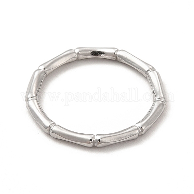 Не тускнеющее кольцо из бамбука из нержавеющей стали 304 для мужчин и женщин RJEW-A013-01P-1