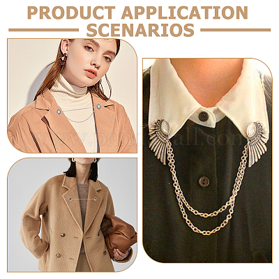 5 шт. 5 стиля зажимы для кардигана из сплава&nbsp;AJEW-AR0004-96-1