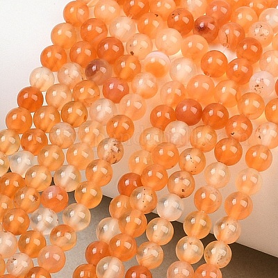 Природного сердолика нитей бисера&nbsp;G-N0006-4mm-17-1
