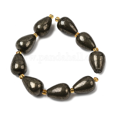 Природного пирита бисер нитей&nbsp;G-Z131-I01-01-1