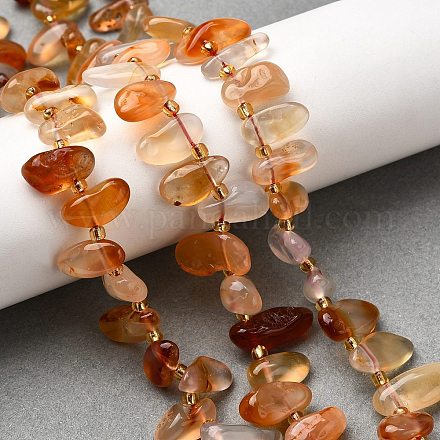 Природного сердолика нитей бисера&nbsp;G-Z091-A08-1