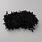 Polyester Leaf Lace Trim, Leaf Trimming for Gift Wrapping, Garment Decoration, Black, 1 inch(25mm)