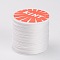 Round Waxed Polyester Cords, Twisted Cord, White, 0.5mm, about 115.92 yards(106m)/roll