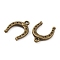 Alloy Pendants, Horseshoes Charms, Antique Bronze, 16x13x2mm, Hole: 1.2mm