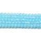 Imitation Jade Glass Beads Strands, Faceted, Bicone, Deep Sky Blue, 4x4mm, Hole: 0.8mm, about 80~85pcs/strand, 30~32cm