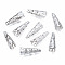Iron Filigree Bead Cones, Silver, 22x8~9mm, Hole: 2.5~3mm