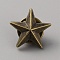 Alloy Star Lapel Pin Brooch, Badge for Backpack Clothes, Antique Bronze, 17x18x4mm