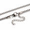 Tarnish Resistant 304 Stainless Steel Box Chain Necklaces, Stainless Steel Color, 31.5 inch(80cm), 2.5mm