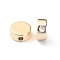 Brass Beads, Flat Round, Golden, 6x2.7mm, Hole: 1.2mm