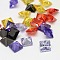 Cubic Zirconia Cabochons, Grade A, Faceted, Square, Mixed Color, 3x3x2mm