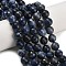 Natural Sodalite Beads Strands, Faceted, Round, 12mm, Hole: 1.2mm, about 32~33pcs/strand, 14.76~15.16''(37.5~38.5cm)