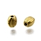 304 Stainless Steel Beads, Golden, Oval, 6x6x4.5mm, Hole: 1.2mm
