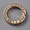 Alloy Crystal Rhinestone Spring Gate Rings, Ring Shape, Light Gold, 28.5x5mm, Inner Diameter: 19mm
