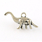 Tibetan Style Alloy Pendants, Dinosaur, Cadmium Free & Lead Free, Antique Silver, 13x27x4mm, Hole: 2mm, about 645pcs/1000g
