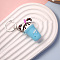 Milk Tea PVC Bag Keychain, Backpack Hanging Decoration, Light Sky Blue, 46x29mm