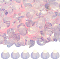100G PVC Sequin/Paillette Beads, Garment Accessories, Shell Shapes, Pink, 13.5x13x0.1mm, Hole: 1mm