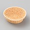Resin Rattan Basket Mini Model, Micro Landscape Dollhouse Accessories, Pretending Prop Decorations, PeachPuff, 36x30x14mm