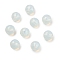 Glass K9 Glass, Imitation Austrian Crystal Beads, Faceted(128 Facets), Round, White, 10mm, Hole: 1.5mm