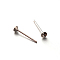 Non-Tarnish 304 Stainless Steel Post Stud Earring Settings for Pointed Back Xilion Rivoli Rhinestone, Stainless Steel Color, 3mm, Pin: 0.8mm, Fit for 3mm Rhinestone