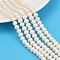 Natural Cultured Freshwater Pearl Beads Strands, Potato, Grade 4A++, Snow, 7~8mm, Hole: 0.7mm, about 54~55pcs/strand, 14.09~14.37 inch(35.8~36.5cm)