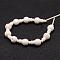Natural Jade 3-Hole Guru Bead Strands, for Buddhist Jewelry Making, T-Drilled Beads, 16.5~18mm, Hole: 2~3mm, 2pcs/set, 10sets/strand, 6.5 inch