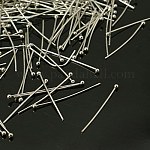 Ювелирная фурнитура, контакты латунь шаровой головкой, платина, 0.6x24 мм, 22 датчик, Руководитель: 1.5 mm