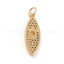 Латунные микропаве прозрачные подвески с фианитом&nbsp;LS-KK-D532-08G