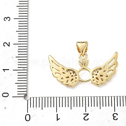 Латунные микропаве прозрачные подвески с фианитом&nbsp;KK-F930-23B-G