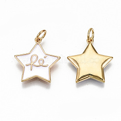 Латунь эмаль подвески&nbsp;X-KK-T062-07G-01-NF