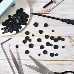 100 шт. 5 стиля шайб из искусственной кожи&nbsp;FIND-CL0001-12