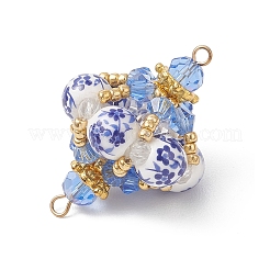 Восточный сине-белый фарфоровый фонарь из бусин&nbsp;PALLOY-MZ01187