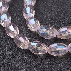 Стеклянные бусины с гальваническим покрытием &nbsp;GC885Y-6