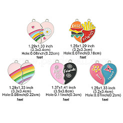 5 сумка 5 стиля сплав эмалированные разделенные подвески&nbsp;ENAM-FP0001-98