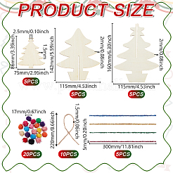 1 мешок незаконченных деревянных елок&nbsp;WOOD-GA0002-01
