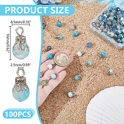 100шт стеклянные подвески&nbsp;PALLOY-HY00102