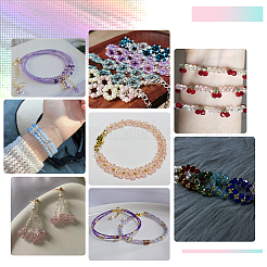 20 нить прозрачных стеклянных бусин градиентного цвета&nbsp;GLAA-GA0001-79B