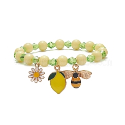 Эластичный браслет из акриловых бусин&nbsp;BJEW-JB08770