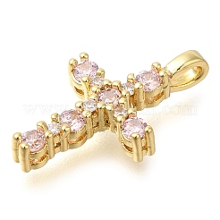 Подвески из латуни с прозрачным фианитом&nbsp;KK-M101-01G-04