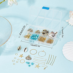 Набор для самостоятельного изготовления сережек из океанских драгоценных камней&nbsp;DIY-SC0020-31